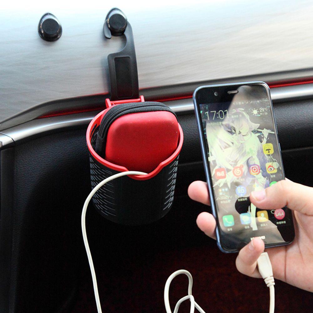 Lanfy Car Cup Holder Universal Mini Aksesoris Mobil Auto Tempat Sampah Kotak Organizer Benda Interior Phone Holder Atur Keranjang Penyimpanan