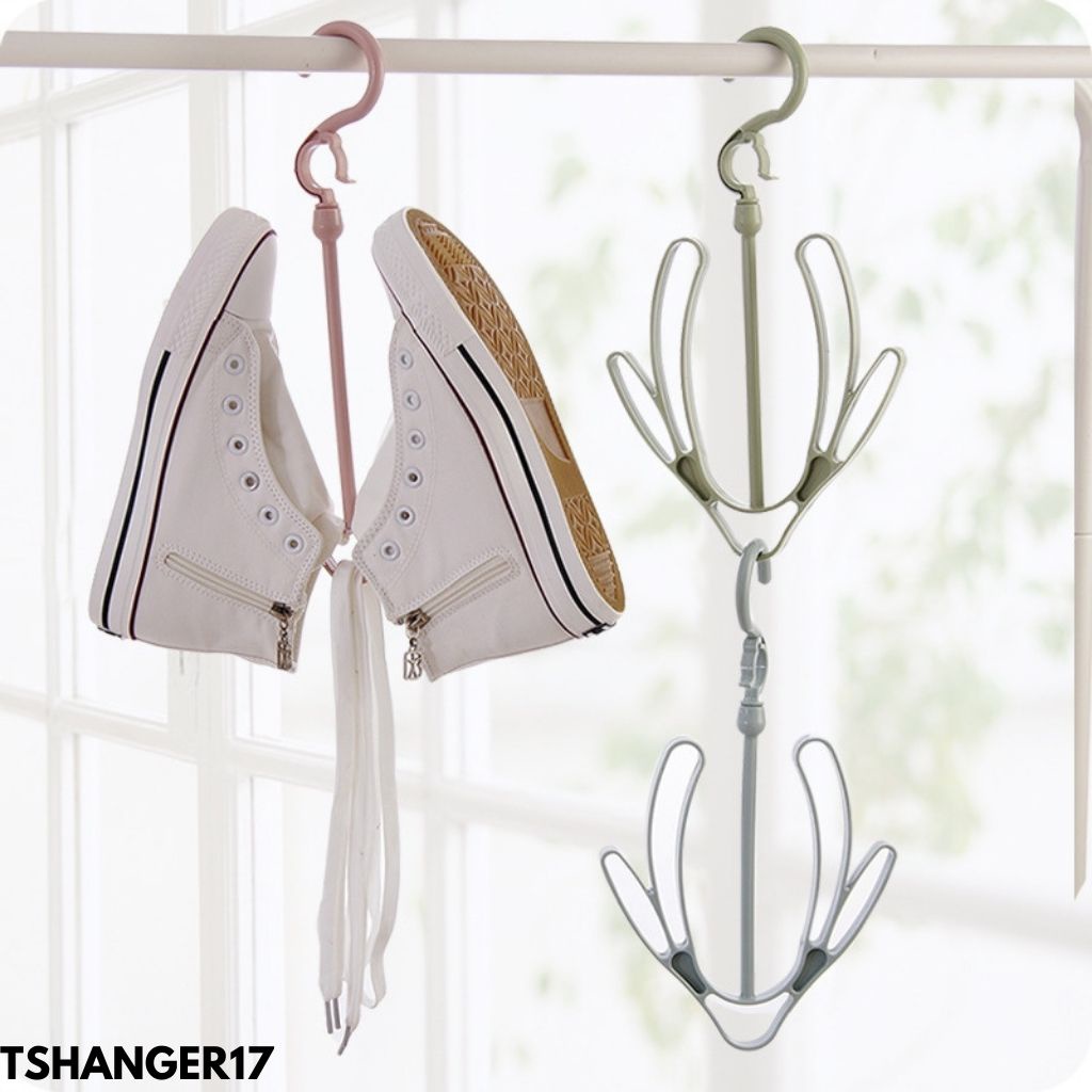 HANGER SEPATU SANDAL GANTUNGAN JEMURAN IMPORT PASTEL TSHANGER17