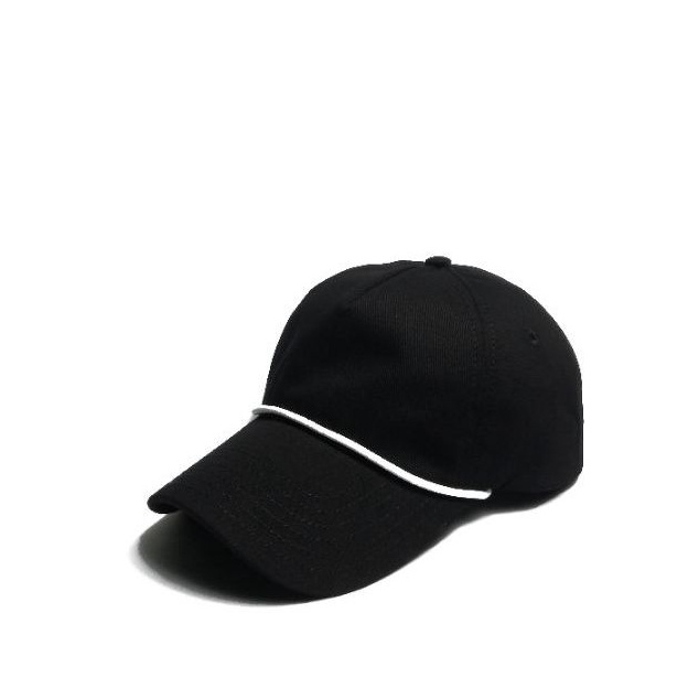 TOPI POLO MODEL CLASIC TALI PUTIH || PRIA / WANITA || HIGH QUALITY || TWILL KATUN || HITAM