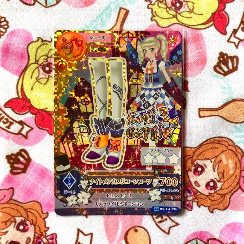 Kartu Aikatsu Jepang Premium Loli Gothic Shoes