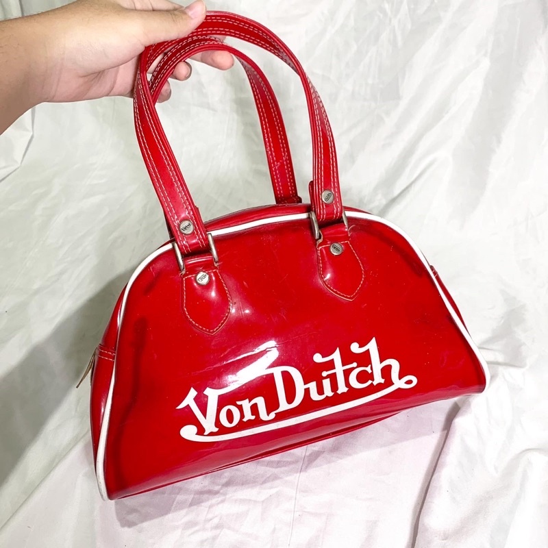 von dutch bowling bag in red tas von dutch merah tas vintage
