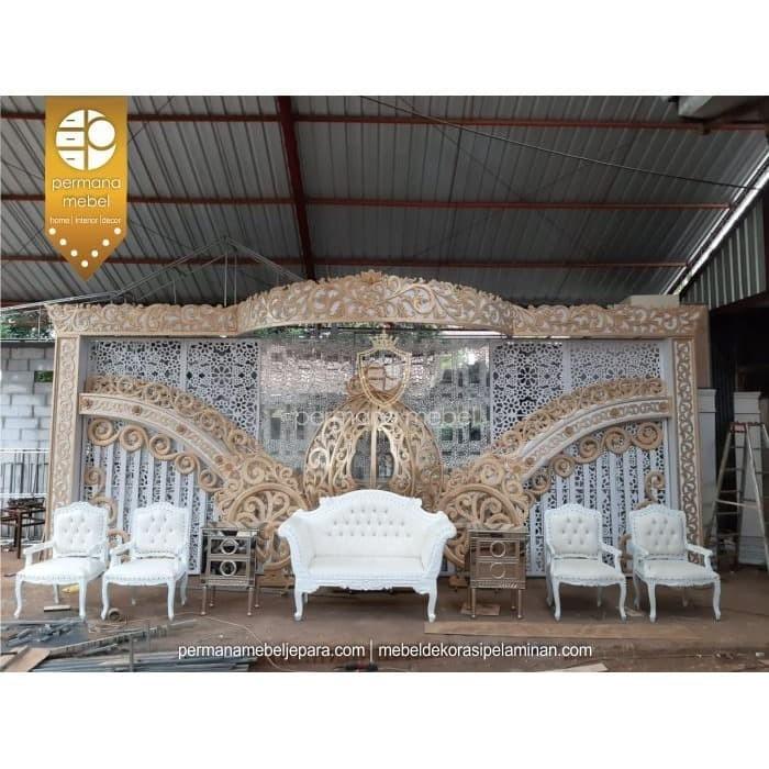 Dekor | Gebyok Dekorasi Pelaminan Pernikahan Manten Terbaru Ukir Karet Spon