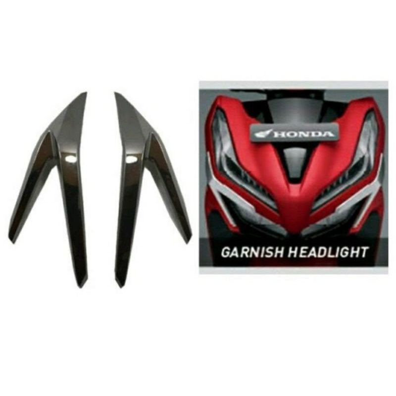Garnish Headlight Headlamp Hiasan Lampu Depan New Vario 125 150 2018 sd 2022 Original AHM