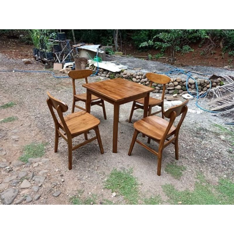 Meja makan meja cafe kursi ropan
