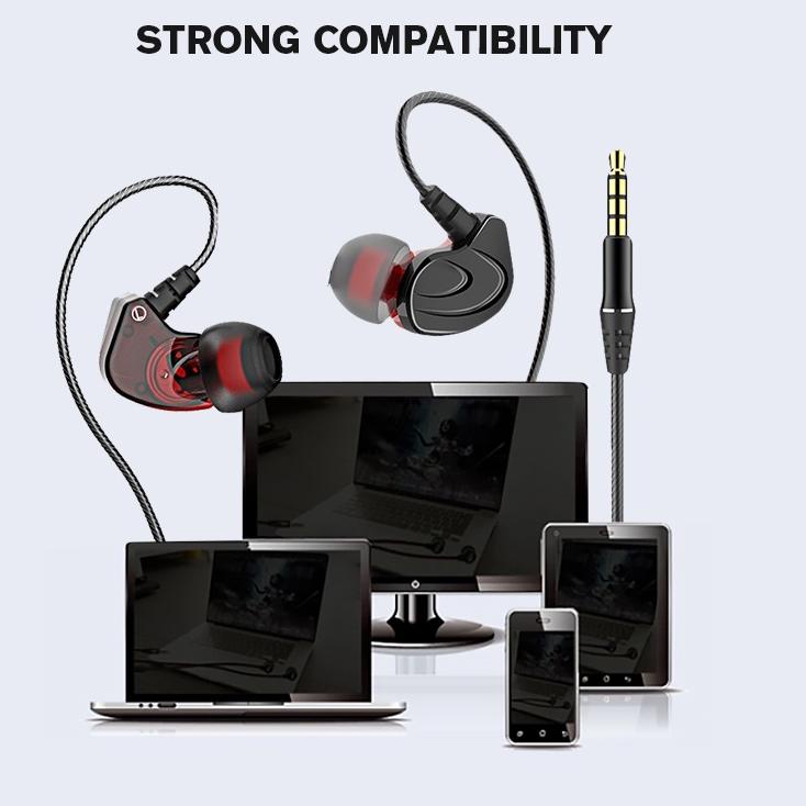 Murah Banget TACOO Headset Gaming Handsfree Wired Sport  Hi-Fi Stereo Sound Deep Bass In-Ear Earbuds