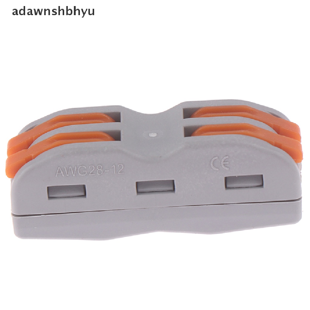 Konektor Kawat Kabel Listrik adawnshbhyu SPL-1 2arah Reusable Spring Lever Terminal Block