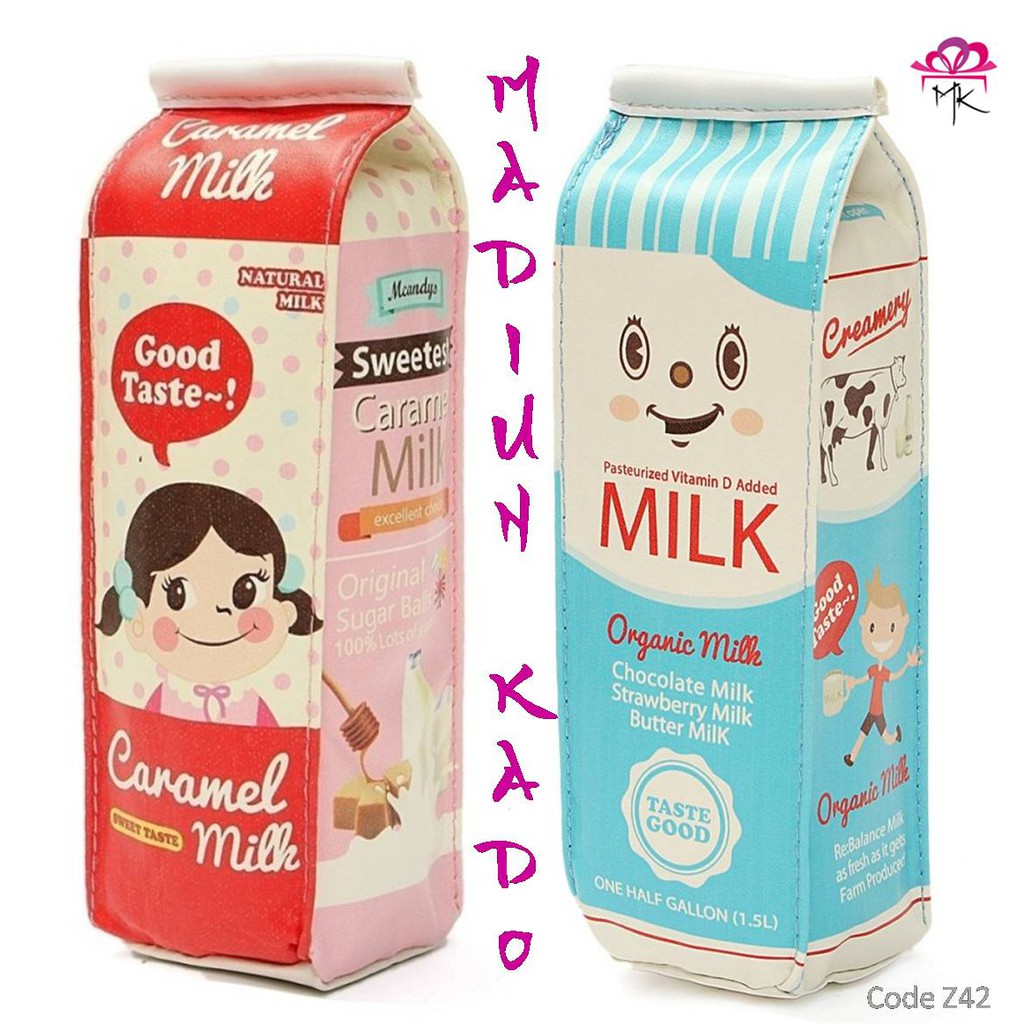 

Pencil Case Milk Tempat Pensil Kotak Susu