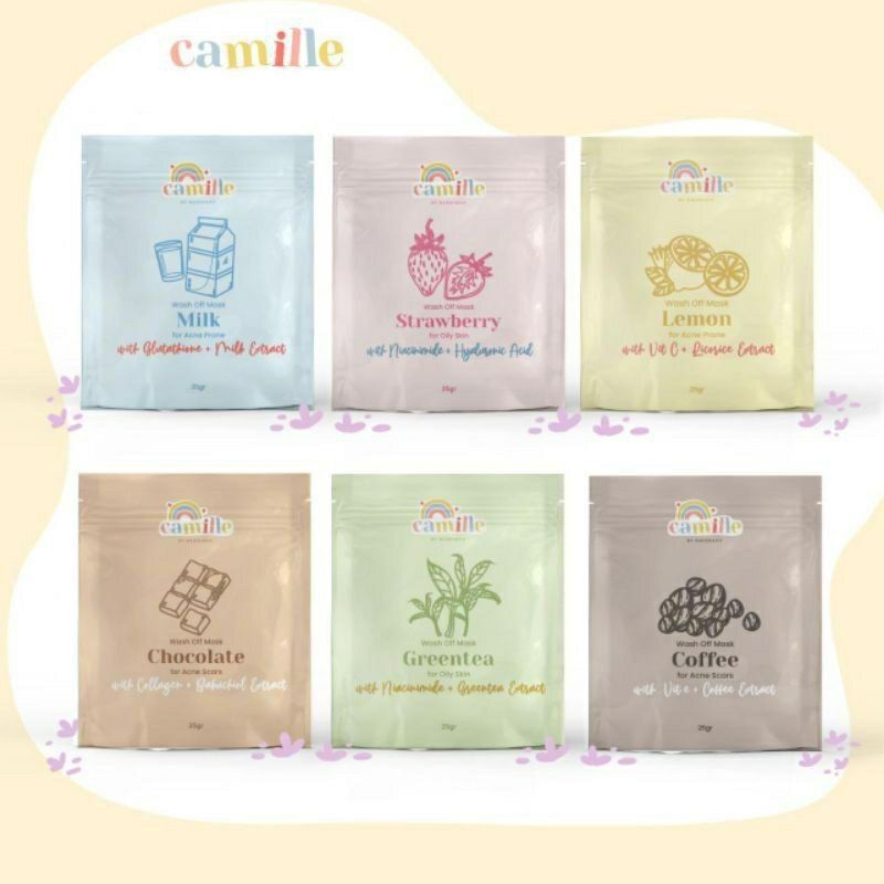 MASKER CAMILLE BPOM ORIGINAL/ CAMILLE BEAUTY/ MASKER ORGANIK CAMILLE BEAUTY