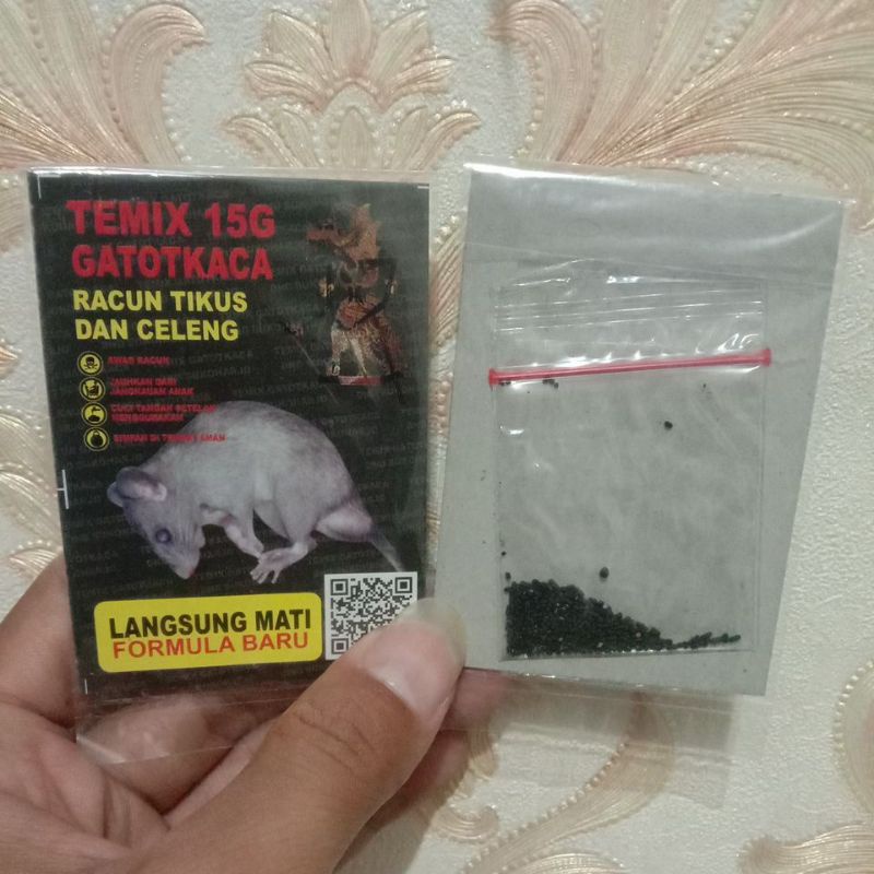 Temix Themix 15G Racun Tikus dan Celeng Pembasmi Tikus Mati Kering | Temik Racun Tikus dan Babi Hutan Sachet