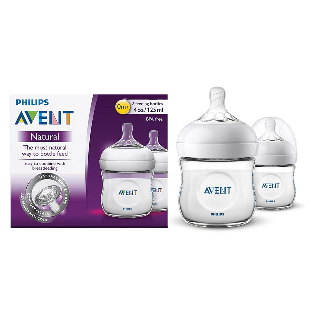 AVENT BTL NAT 125ML/4OZ WHITE TWIN 690/23