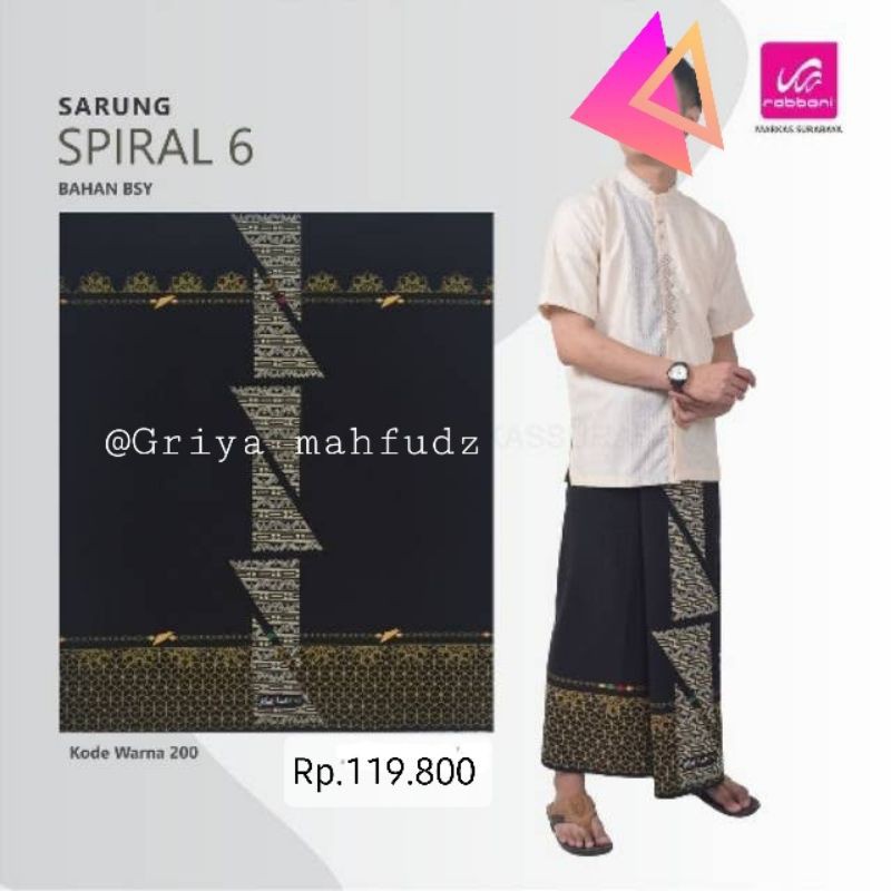 sarung spiral 6 sarung rabbani palestine series 100% original produk