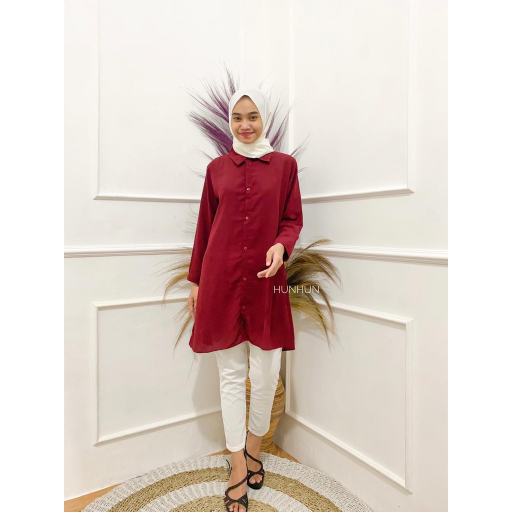 Ayana Tunik Polos Pusatgrosir_solo/ Tunik Wolfish Formal Termurah Hits