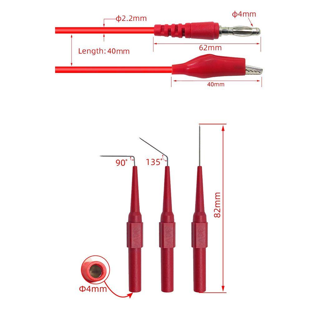 Preva Multimeter Test Lead Kit Peningkatan Plug Pisang Tahan Lama Keamanan Test Probe Set