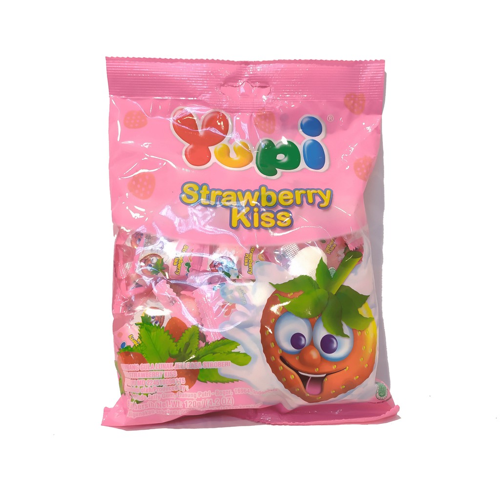 

YUPI Permen Strawberry Kiss 120gr