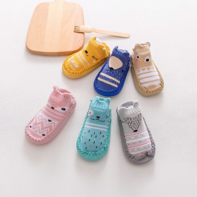 HIPPO LAND  Sepatu Bayi Prewalker  /Kaos Kaki Sepatu Bayi Bahan Kaos Kaki Animal Anti Slip91-92-93-94