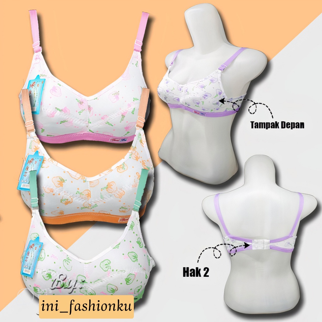 ( BISA COD ) BRA SPORT BH WANITA WARNA TERBARU MOTIF LUCU MIFTA SIZE 32 34 36 38 PEREMPUAN ANAK REMAJA CEWEK MURAH BUSA TIPIS TANPA KAWAT