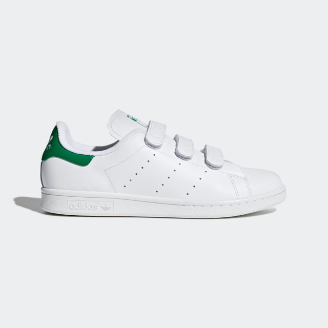 Adidas Men Stan Smith CF Strap Shoes White Green Originals