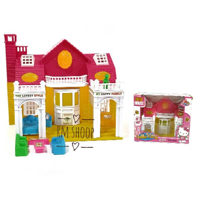 Mainan rumah rumahan mini hous hello kitty