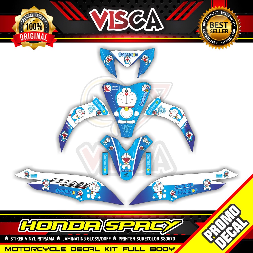 Decal Spacy Full Body Stiker Motor Spacy Full Body Striping Spacy Variasi Doraemon