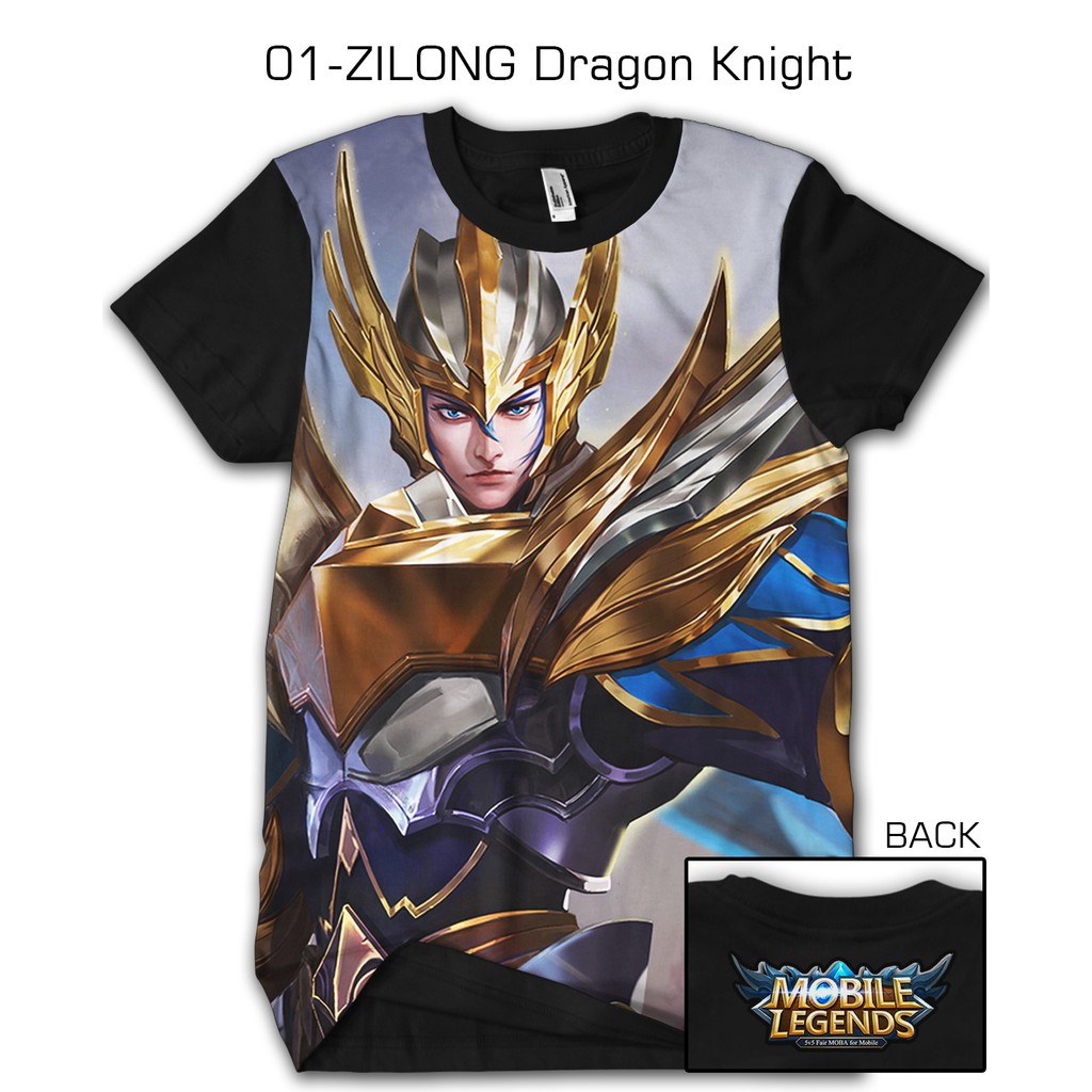 Kaos 3d Mobile Legends Legend 01 ZILONG Dragon Knight Shopee Indonesia