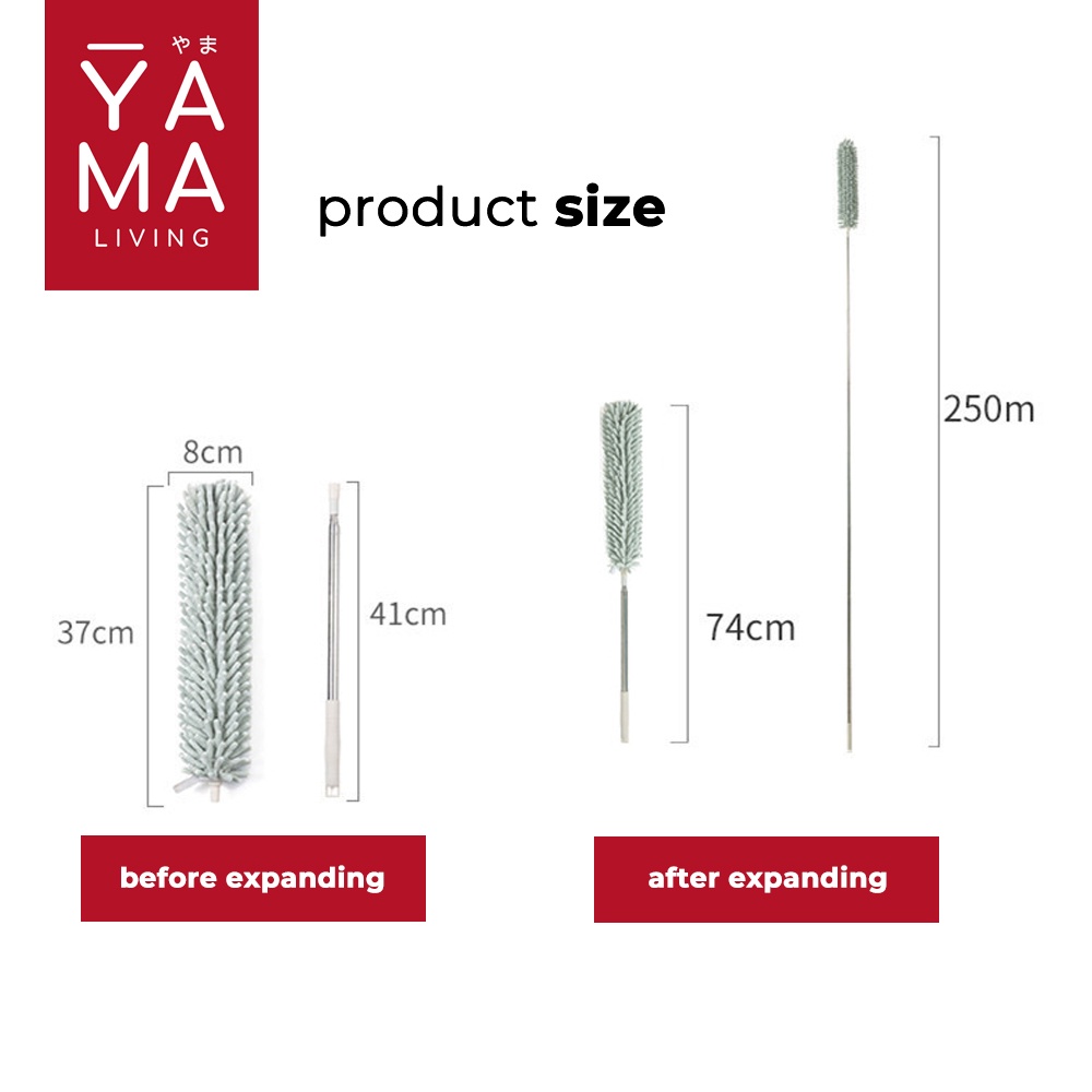 YAMA HANEBOKI Retractable Chenille Duster Kemoceng Microfiber Panjang Alat Pembersih Rumah IUIGA