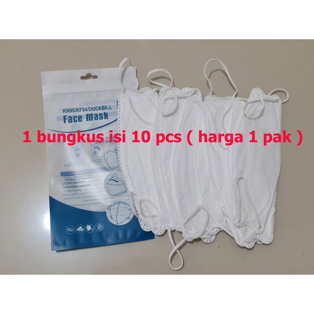 Masker KF94 Korea model Evo Plusmed convex isi 10 pc Disposable -Putih