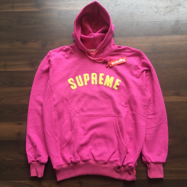 HOODIE SUPREME LOGO KUNING SAML HOODIE IMPORT KOREA UBA