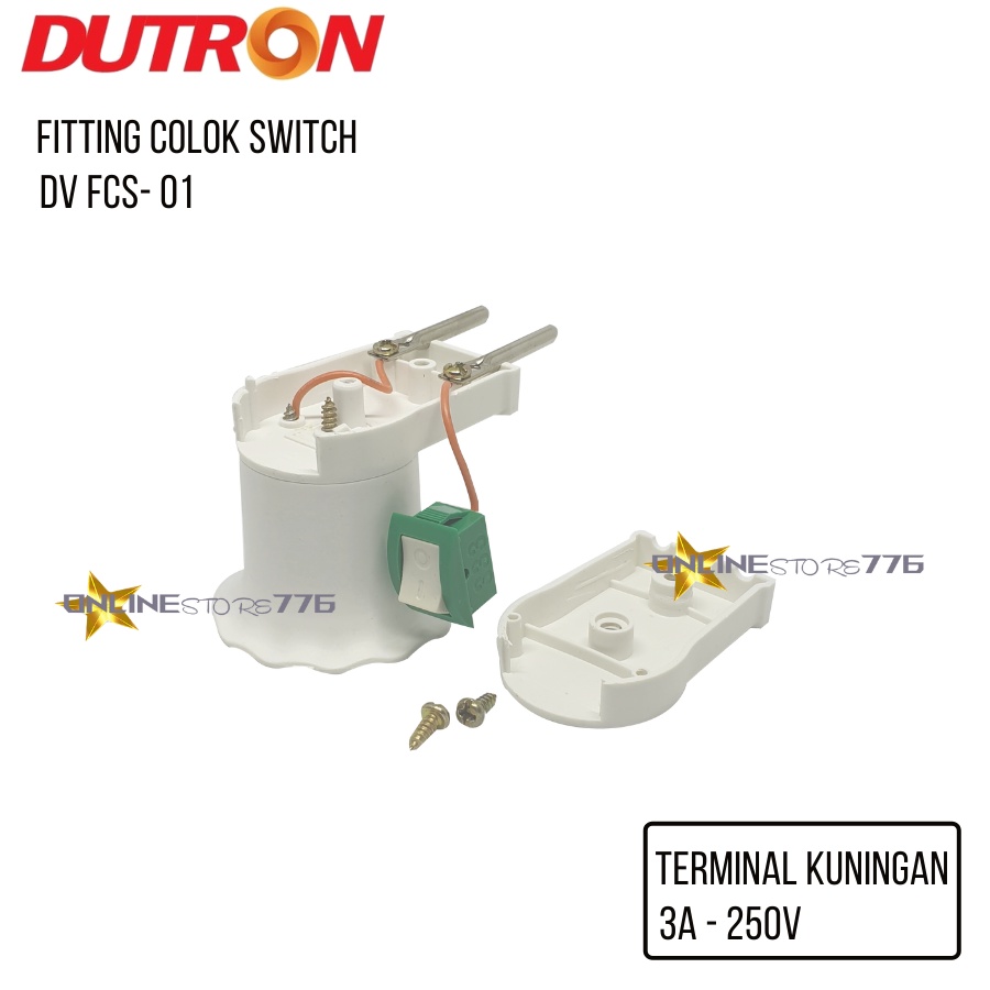 Fitting Bohlam Colok Saklar ON/OFF - Fitting Switch ON OFF E27 DUTRON By PHILIPS