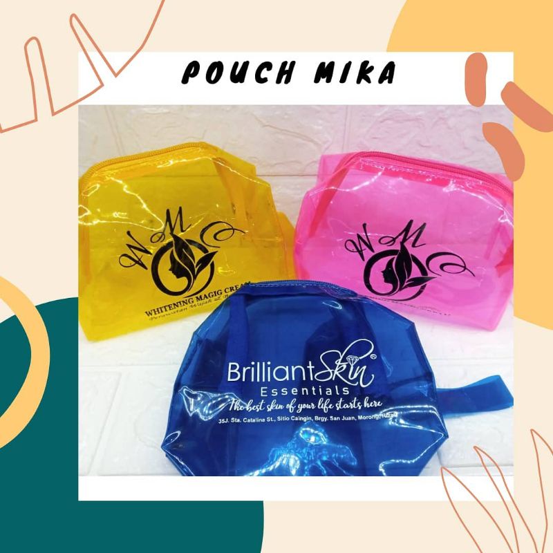 pouch kosmetik mika dompet mika custom pouch waterproof