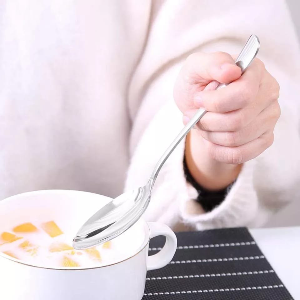 NomiYumi - Sendok Makan Tebal Garpu Makan Polos Stainless Steel Sendok Restoran Cafe Hotel