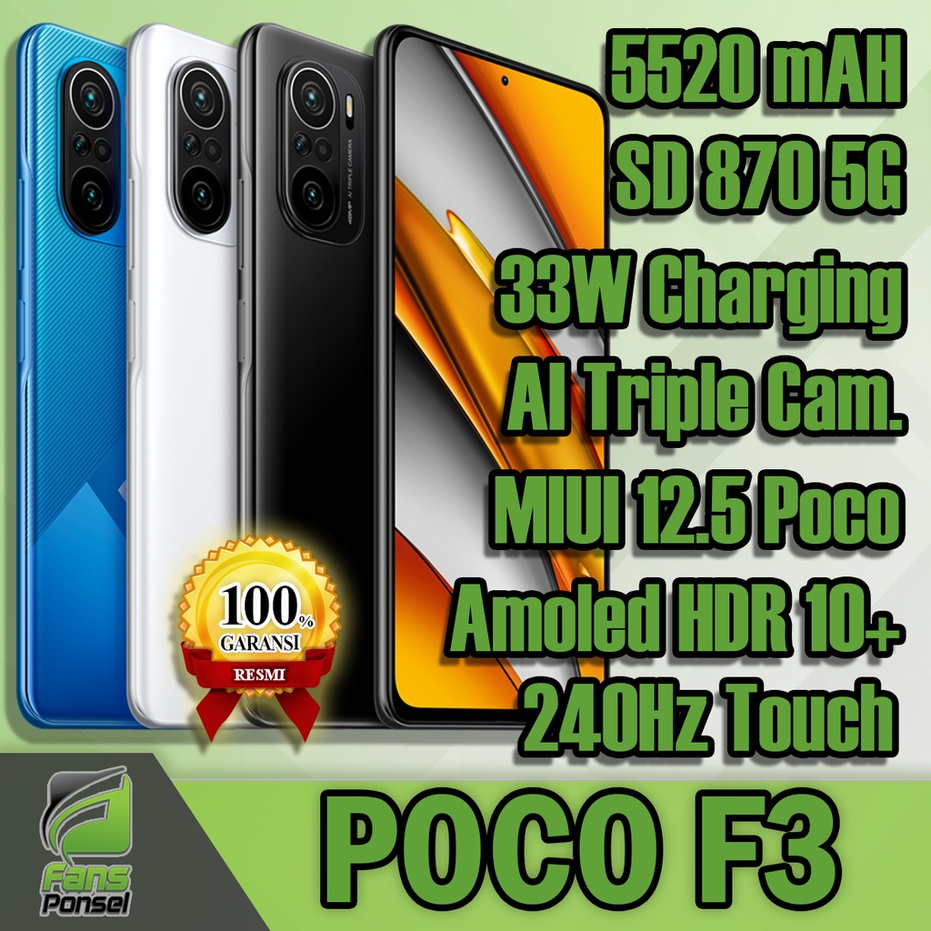 Jual Poco F3 | 5G - 6/128GB & 8/256GB - Garansi Resmi Xiaomi Indonesia ...