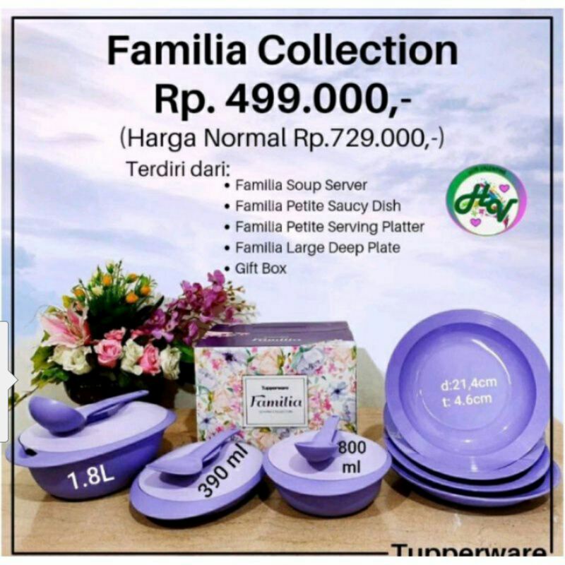 Familia collection tupperware 1 set