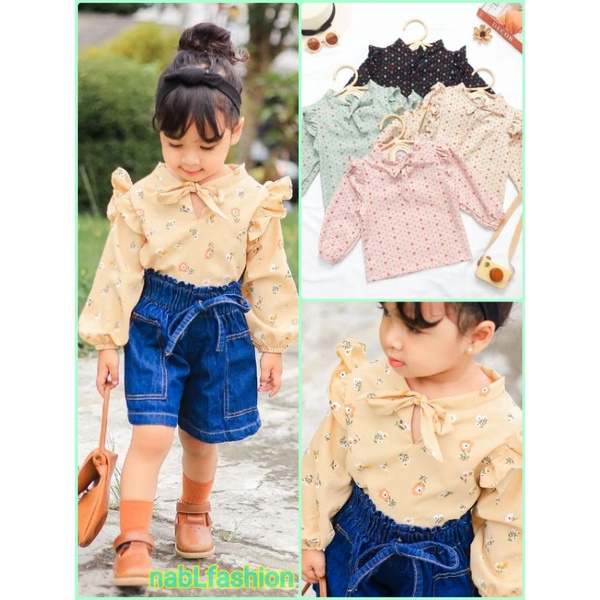 Blouse daisy atasan anak perempuan bahan rayon