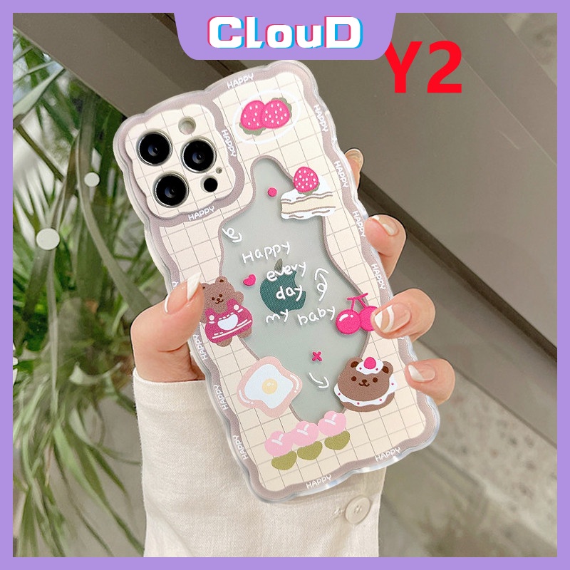 Soft Case Bahan TPU Desain Beruang Kelinci Untuk iPhone X XR XS Max 7 8 plus 11 12 13 Pro Max 6 6s plus SE 2020