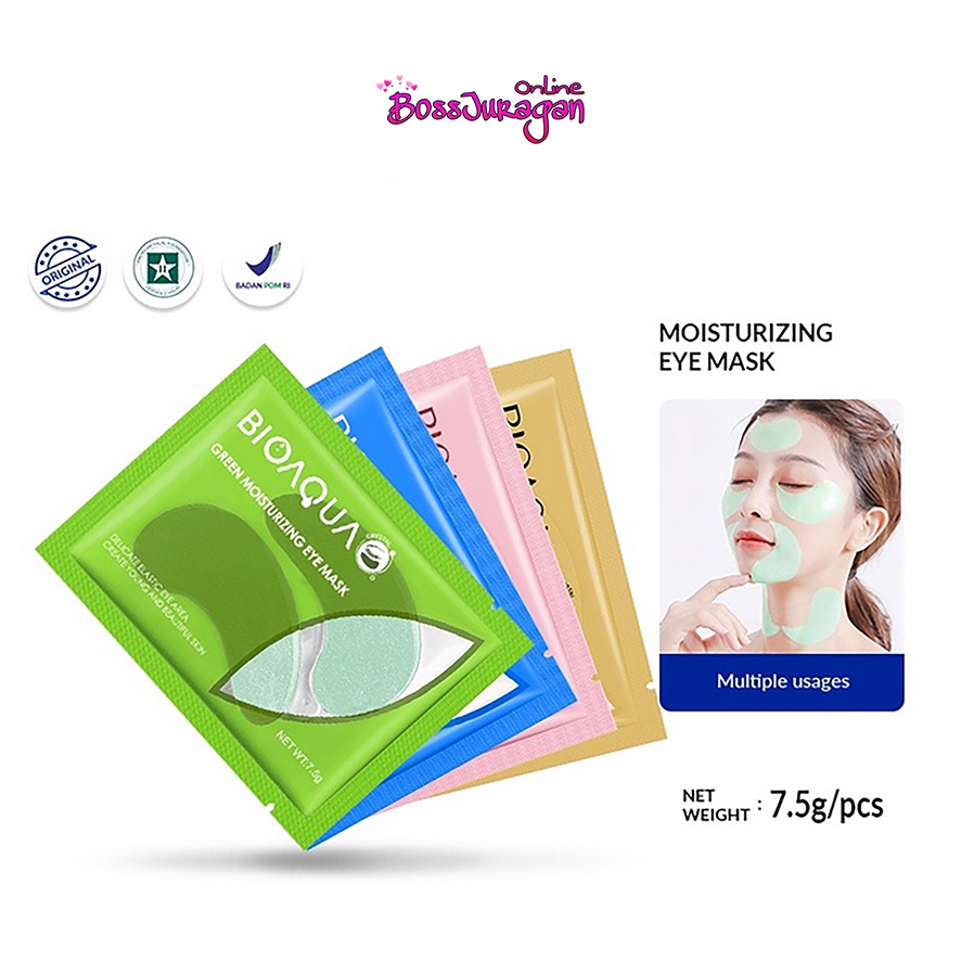 (BOSS) BPOM BIOAQUA Eye Mask Moisturizing Masker Mata 7.5gr Memudarkan Kerutan Mata