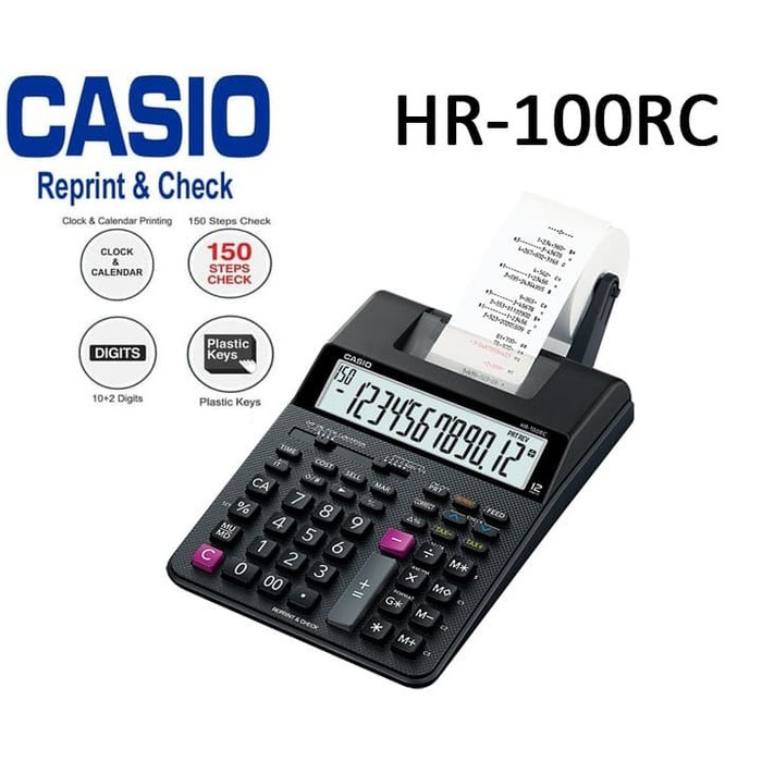 Kalkulator Struk - Kalkulator Printing - Casio HR 100 RC