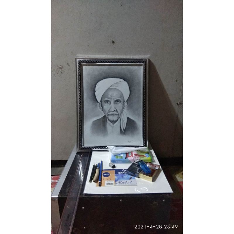 lukisan pensil, sketsa wajah A2,A3,A4