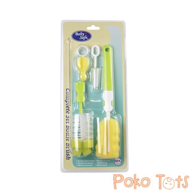 Baby Safe Complete Set Bottle Brush Sikat Botol Susu Lengkap WHS