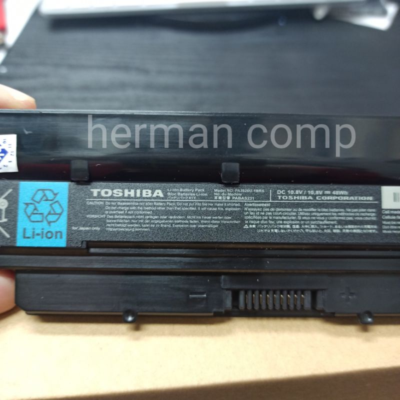 Original Baterai Toshiba Satelite Nb500 Nb505 Nb520 Nb525 Nb550 Pa3820