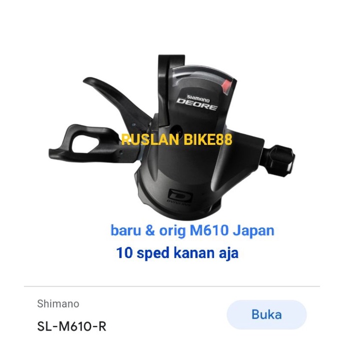 Shifter Deore M610 Japan 10 sped kanan aja. shifting lever Shimano Deore M610 Japan sesuai foto