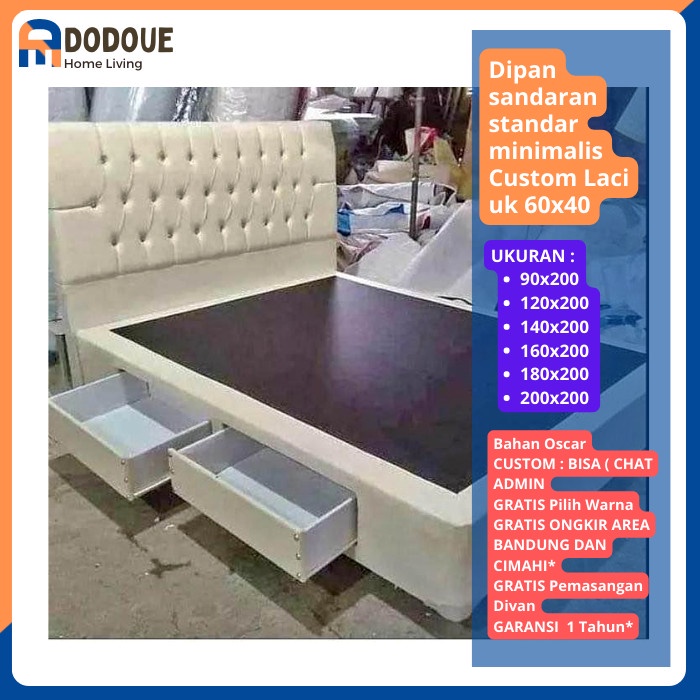 Divan Risbang Dodoue Dipan Tempat Tidur Minimalis Laci