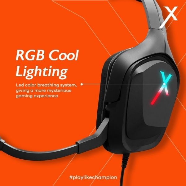 JETE X Headphone Gaming G5 Series With RGB Lighting