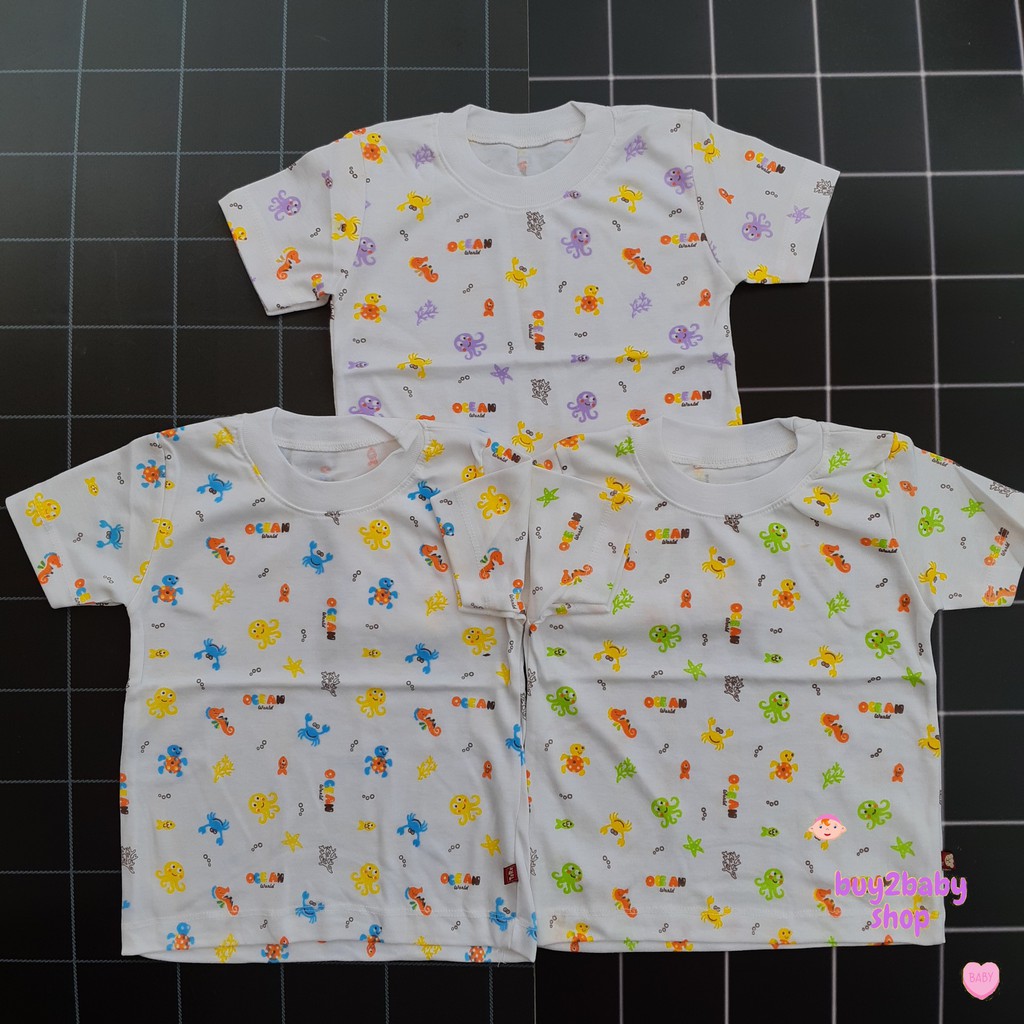 Kaos Anak Tara baby Wear Motif Ukuran XL Isi 6 PCS untuk anak usia 2-3 tahun