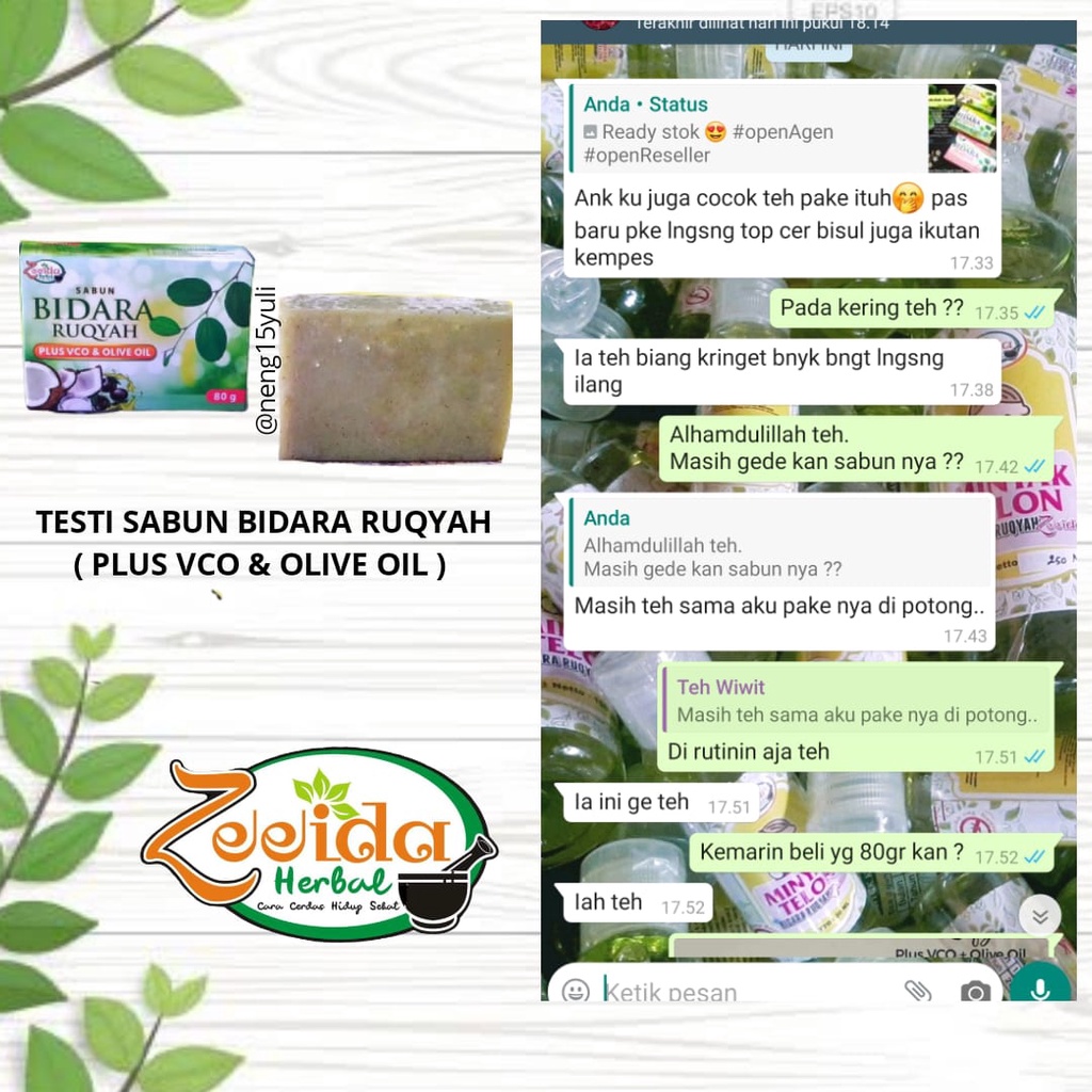 SABUN BIDARA ZEEIDA ANTI AGING , OBAT JERAWAT