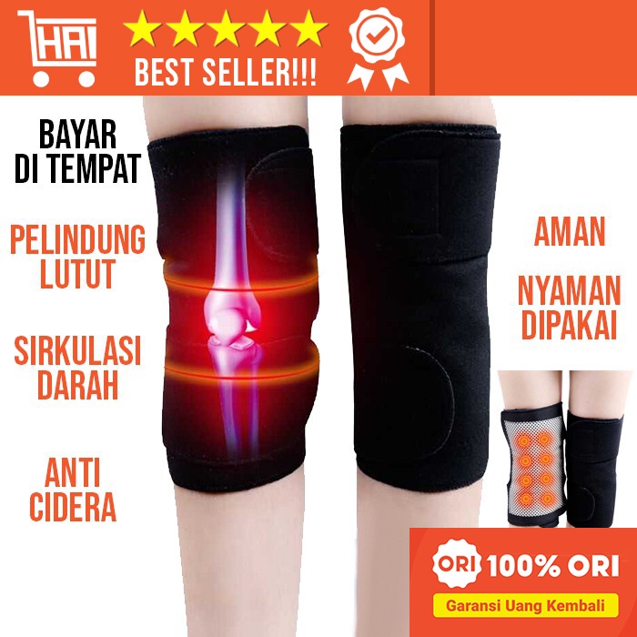ALAT PELINDUNG LUTUT MAGNETIK DENGKUL SAKIT LUTUT OLAHRAGA LARI FUTSAL BOLA KNEE PAD ANTI CIDERA