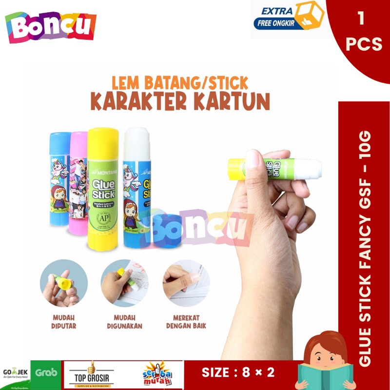 

Glue Stick / GLUE Stick Fancy / Lem Kertas Montana / lem kertas / lem kertas murah / lem kertas stik / lem anak murah GSF-10G [ 1PCS ]