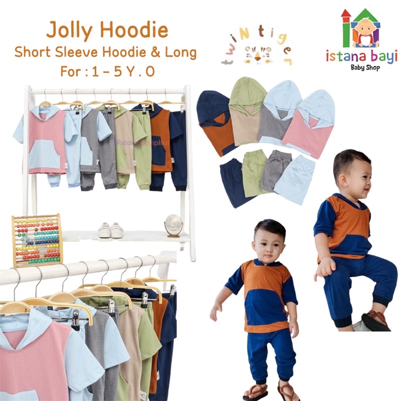 Twin Tiger Jolly Hoodie Set 1-5 Tahun - Pakaian Anak/Setelan anak unisex