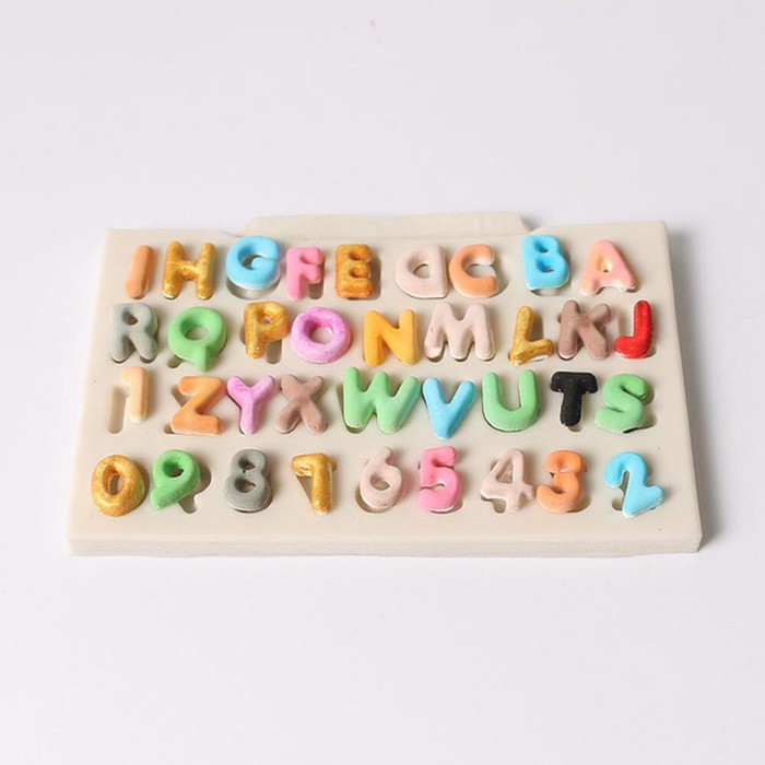 MGLK0U66 Cetakan resin alphabet cetakan resin huruf resin mold cetakan angka