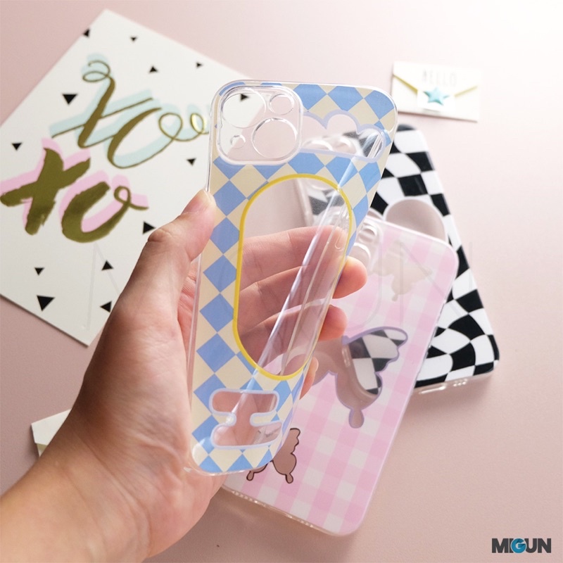 New! Mosaic Glossy Pattern Case - Softcase Fullcover for iPhone 7 8 SE2020 7+ 8+ X XS XR XSMAX 11 12 13 MINI PRO PROMAX