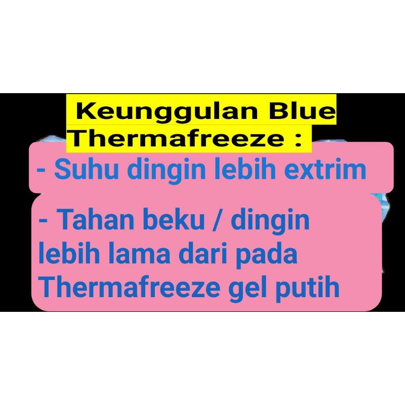 Blue Thermafreeze ice gel 15 x 40cm ice pack blue dry ice Thermafreeze Biru